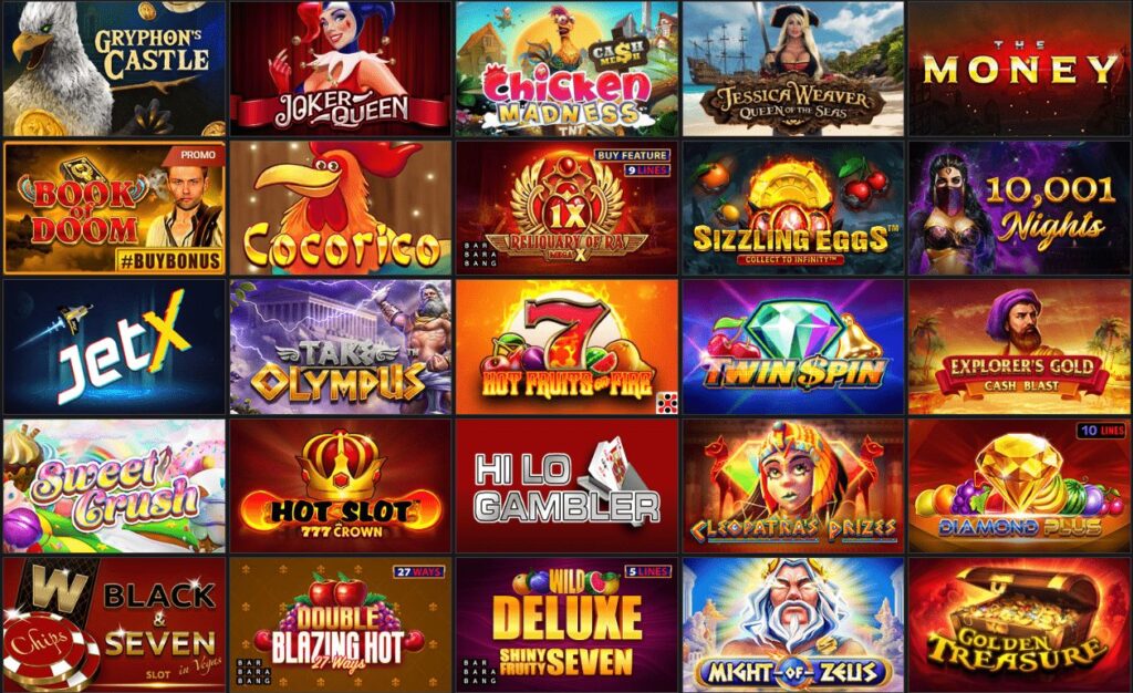 Подавляющее количество слотов в казино 1xSlots